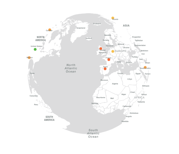Global Heat Map capability from the Horsefly platform