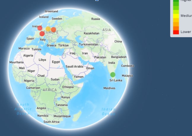 Horsefly global heat map displays location data