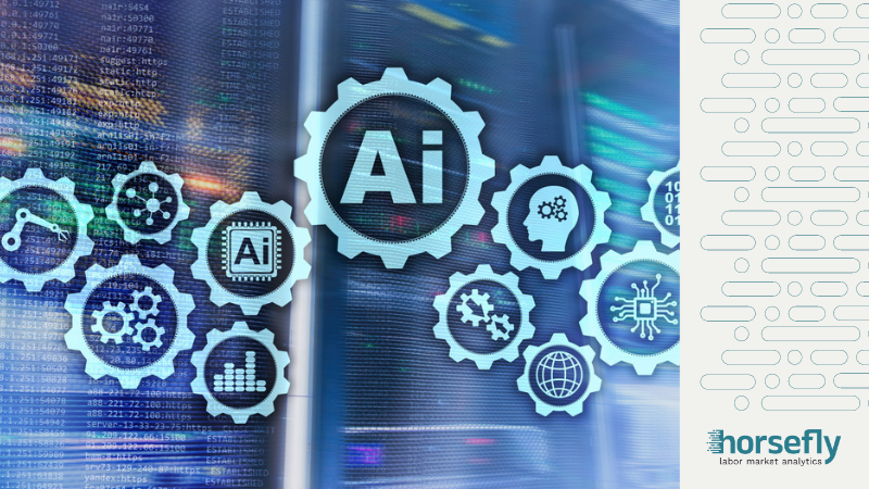 Image shows cogs with different symbols in them, the main focus being AI for the blog - Generative AI: Revolutionizing the Automotive and Manufacturing Industries