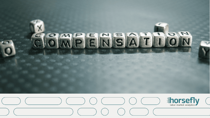 Image shows lettered beads spelling out 'compensation' for the blog - Compensation Strategy Insights: Leveraging External Labor Market Analytics for Effective Compensation Planning and Salary Benchmarking
