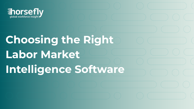 Image shows the title image for the guide - Choosing the Right Labor Market Intelligence Software